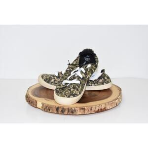 Time And Tru Memory Foam Scrunch Back Casual Sneaker Tennis Shoes Camo Size 8.5
